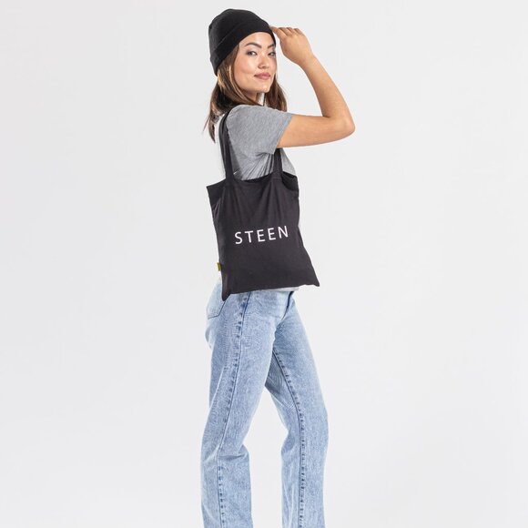 Luxury Bamboo Tote Bag - Black - Picture 2 of 2